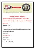 CompTIA CERTMASTER CE SECURITY&plus; &lpar;SY0-701&rpar;&NewLine;Questions and Correct Answers &lpar;Verified Answers&rpar; Plus Rationales &vert; 2026 Q&A &vert; Latest Exam Update 2026&sol;2027 &vert; 250 Practice Questions &vert; GRADED A&plus;