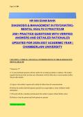NR 606 Exam Bank&colon; Diagnosis & Management in Psychiatric-Mental Health II Practicum &vert; 270&plus; Q&A with Rationales &vert; Chamberlain University 2026-2027