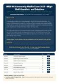 HESI RN Community Health Exam 2026 &vert; 300 Questions with Verified Answers & Detailed Rationales &vert; Latest Version &vert; Graded A&plus;