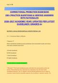 Florida Correctional Probation Officer Exam Prep 2026-2027 &vert; 255&plus; Questions with Verified Answers & Rationales &vert; FDLE & CJSTC Standards
