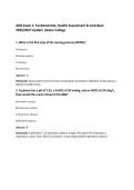 ADN Exam 1 Fundamentals&comma; Health Assessment & Acid-Base 2026 2027 Update Galen College