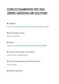CONS 127 EXAMINATION TEST 2026&NewLine;VERIFIED QUESTIONS AND SOLUTIONS
