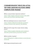 CONSUMER BEHAVIOR TWELVE 2026 ACTUAL TEST PAPER QUESTIONS SOLUTIONS VERIFIED COMPLETE STUDY PACKAGE&period;pdf&NewLine;&NewLine;