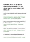 CONSUMER BEHAVIOR TWELVE 2026 COMPREHENSIVE ASSESSMENT SCRIPT SOLVED QUESTIONS ANSWERS UPDATED REVIEW SET&period;pdf&NewLine;&NewLine;