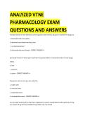 VTNE Pharmacology Exam &ndash; Analyzed Questions and Answers Study Guide