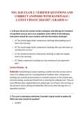 NSG 2610 EXAM 2 &vert; VERIFIED QUESTIONS AND CORRECT ANSWERS WITH RATIONALE &vert; LATEST UPDATE 2026&sol;2027 &vert; GRADED A&plus;