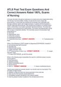 ATLS Post Test Exam Questions And Correct Answers Rated 100&percnt;&comma; Exams of Nursing