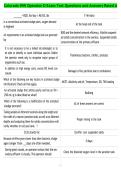 Colorado WW Operator D Exam Test Questions and Answers Rated A