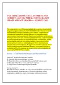 WGU D440 EXAM 300 ACTUAL QUESTIONS AND &NewLine;CORRECT ANSWERS WITH RATIONALE LATEST &NewLine;UPDATE ALREADY GRADED A&plus; ASSURED PASS