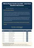 HESI A2 Physics Practice Test 2026 &vert; 300 Questions with Verified Answers & Detailed Rationales &vert; Latest Version &vert; Graded A&plus;