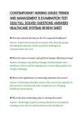 &NewLine;CONTEMPORARY NURSING ISSUES TRENDS AND MANAGEMENT 8 EXAMINATION TEST 2026 FULL SOLVED QUESTIONS ANSWERS HEALTHCARE SYSTEMS REVIEW SHEET&period;pdf&NewLine;&NewLine;&NewLine;