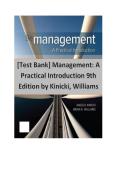 Test Bank for Management&colon; A Practical Introduction&comma; 9th Edition &vert; ISBN 9781264124367 &vert; Kinicki & Williams