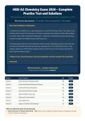 HESI A2 Chemistry Exam 2026 &vert; 300 Questions with Verified Answers & Detailed Rationales &vert; Latest Version &vert; Graded A&plus;
