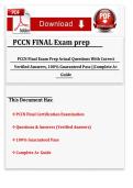 Study Bundle for PCCN Final Exams 2026&sol;2027 &lpar; 2 different versions&rpar;