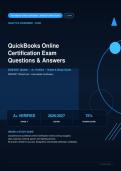QuickBooks Online Certification Exam Actual Exam 2026&sol;2027 &ndash; 100&percnt; Verified &vert; Detailed Rationales &ndash; Pass Guaranteed &ndash; A&plus; Graded