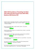 WGU C180 Foundations of Psychology Test Bank &lpar;2025&sol;2026&rpar; &ndash; Exam Q&A  