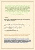 CWB WELDING INSPECTOR LEVEL 3 EXAM &sol;ACTUAL CWB WELDING INSPECTOR LEVEL 3 EXAM TEST BANK 2026 &sol;2027 PRACTICE QUESTIONS AND STUDY GUIDE ACCURATE EXAM COMPLETE APPROVED QUESTIONS AND CORRECT VERIFIED ANSWERS WITH DETAILED RATIONALES &lpar;RELIABLE SOLUTIONS&rpar; CURR