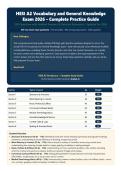 HESI A2 Vocabulary and General Knowledge Exam 2026 &vert; 300 Questions with Verified Answers & Detailed Rationales &vert; Latest Version &vert; Graded A&plus;