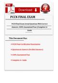 Adult CCRN&sol;PCCN certification final Exams 2026&sol;2027 &colon; ALL IN ONE &lpar;4 set Exam &rpar; 