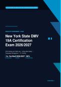 New York State DMV 19A Certification Exam Actual Exam 2026&sol;2027 &ndash; 100&percnt; Verified &vert; Detailed Rationales &ndash; Pass Guaranteed &ndash; A&plus; Graded