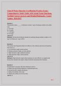Class B Water Operator Certification Practice Exam &vert; Comprehensive Study Guide with Actual Exam Questions&comma; Verified Correct Answers and Detailed Rationales &vert; Latest Update 2026&sol;2027