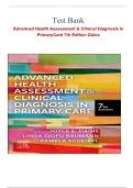 TEST BANK- Advanced Health Assessment & Clinical Diagnosis in Primary Care &lpar;7th Edition&comma;2024&rpar; Joyce E&period; Dains&vert;&vert; WITH CORRECT ANSWERS&vert;&vert;ALL CHAPTERS