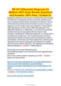 NR547 Differential Diagnosis Midterm Exam 2027 &vert; Questions and Verified Answers &vert; Complete Review