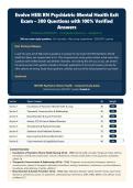 Evolve HESI RN Psychiatric-Mental Health Exit Exam 2026&sol;2027 &vert; 300 Questions with Verified Answers & Detailed Rationales &vert; Latest Version &vert; Graded A&plus;