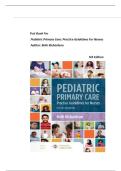 Test Bank For Pediatric Primary Care&colon; Practice Guidelines for Nurses 5th Edition By Beth Richardson&period; All Chapters 1-36&period;
