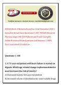 NR568 Week 4 Midterm Exam Due 22nd November 2026 &vert; Complete Actual Exam Questions 1-100 &vert; NR568 Advanced Pharmacology &vert; NR 568 Midterm and Finals Examplify Online Proctored Exam Questions and Answers &vert; 100&percnt; Pass Guaranteed &vert; Graded A&plus;