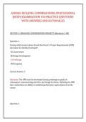 ASHRAE BUILDING COMMISSIONING PROFESSIONAL &NewLine;&lpar;BCXP&rpar; EXAMINATION 350 PRACTICE QUESTIONS &NewLine;WITH ANSWERS AND RATIONALES 