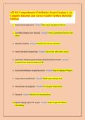 ATI RN Comprehensive Exit Retake Exam &lpar;Versions 1&ndash;4&rpar; &ndash;&NewLine;Complete Question and Answer Guide &lpar;Verified 2026&sol;2027&NewLine;Edition&rpar;