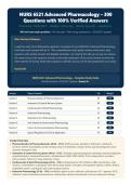 NURS 6521 Advanced Pharmacology Exam 2026&sol;2027 &vert; 300 Questions with Verified Answers & Detailed Rationales &vert; Latest Version &vert; Graded A&plus;