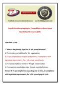 Payroll Compliance Legislation Course Midterm Exam Actual Questions and Answers 2026&NewLine;&NewLine;