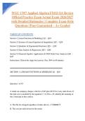 WGU C957 Applied Algebra FXO2 OA Review Official Practice Exam Actual Exam 2026&sol;2027 with Detailed Rationales &vert; Complete Exam-Style Questions &vert; Pass Guaranteed &ndash; A&plus; Graded&NewLine;&NewLine;