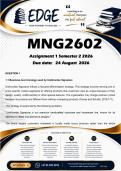 MNG2602 Assignment 1 &lpar;ANSWERS&rpar; Semester 2 2026 - DISTINCTION GUARANTEED
