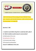 WGU D116 Advanced Pharmacology OA Exam 2026&sol;2027 Actual Exam - Questions with Detailed Rationales &vert; 100&percnt; Verified Graded A&plus; Pass Guaranteed - A&plus; Graded 200