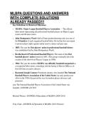 MLBPA QUESTIONS AND ANSWERS WITH COMPLETE SOLUTIONS ALREADY PASSED&excl;&excl;&excl;