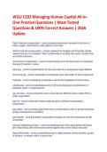 WGU C202 Managing Human Capital Exam Review &vert; All-in-One Practice Questions with Detailed Answer Explanations &vert; Updated 2026 Study Guide for Objective Assessment Success