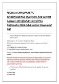 FLORIDA CHIROPRACTIC &NewLine;JURISPRUDENCE Questions And Correct &NewLine;Answers &lpar;Verified Answers&rpar; Plus &NewLine;Rationales 2026 Q&A Instant Download &NewLine;Pdf 