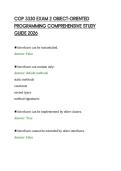 COP 3330 EXAM 2 OBJECT-ORIENTED&NewLine;PROGRAMMING COMPREHENSIVE STUDY&NewLine;GUIDE 2026