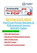 BSN 366 EXIT HESI &vert; 125 QUESTIONS AND CORRECT ANSWERS PLUS RATIONALE &vert; NEW UPDATE 2026&sol;2027 &vert; GRADED A&plus;