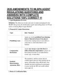2026 AMENDMENTS TO MLBPA AGENT REGULATIONS QUESTIONS AND ANSWERS WITH COMPLETE SOLUTIONS 100&percnt; CORRECT &excl;&excl;&excl;