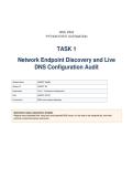 WGU D522 Task 1 PA &vert; Network Device Discovery & DNS Audit &vert; Complete Written Report &plus; Python Code &vert; 2026 Update Complete&period;