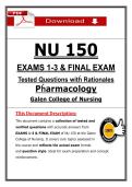 NU 150 Exams 1&ndash;3 & Final Galen Pharmacology &ndash; Actual Questions & Answers &lpar;Updated PDF&rpar;