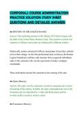 CORPORALS COURSE ADMINISTRATION PRACTICE SOLUTION STUDY SHEET QUESTIONS AND DETAILED ANSWERS&period;pdf&NewLine;&NewLine;