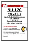 NU 170 Exams 1&ndash;4 Galen Maternal-Child Nursing &ndash; Actual Questions & Answers &lpar;Updated PDF&rpar;