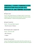 CORPORALS COURSE COMMUNICATIONS CERTIFICATION EVALUATION FULL QUESTION SET AND VERIFIED SOLUTIONS&period;pdf&NewLine;&NewLine;