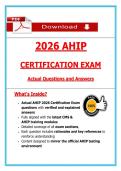 AHIP Certification Exam &ndash; Medicare Certification &lpar;Latest 2026&sol;2027 Update&rpar; Actual Questions & Answers &lpar;AHIP&rpar; Guarantee Pass