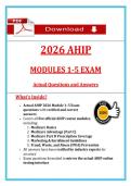 AHIP 2027 Modules 1-5 &ndash; Medicare Certification&comma; Actual Questions & Answers &lpar;AHIP&rpar; Guarantee Pass